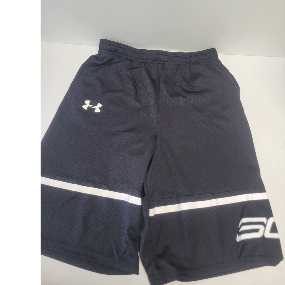 Under Armour Stephen Curry boys Black Mesh Basketball Shorts YXL/TG HeatGear